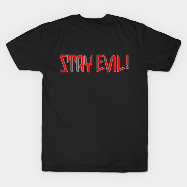 Podcast Logo Red Eye 2 sided Stay Evil! Judas Priest Font by The Evil Never Dies Podcast